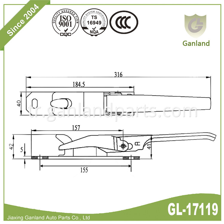 sping over center fastener GL-17119 